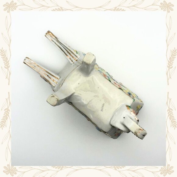 Vintage Japan Floral Wheelbarrow Garden Planter - Picture 5 of 5